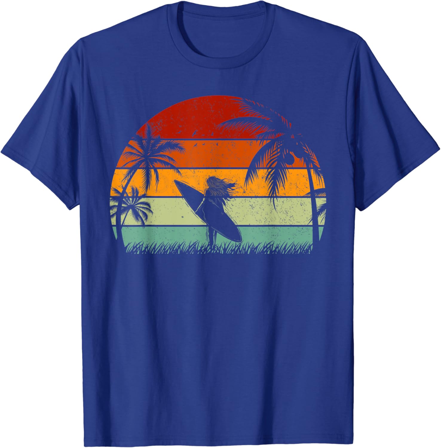 Retro Surfing Girl Novelty for Surfer TShirt Amazon.co.uk Clothing